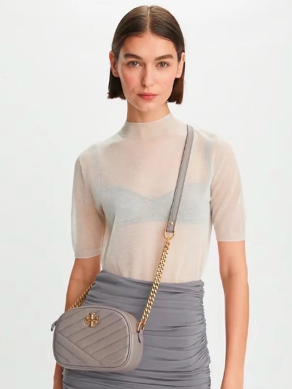 Tory Burch Kira Chevron Small Camera Bag - Picture 2 of 12